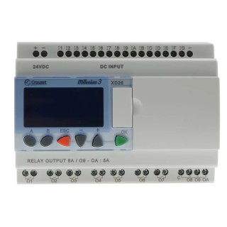 Crouzet Millenium Evo Series Logic Control 16-Input Analogue Digital Input 10 Relay Outputs 24V DC 88974161