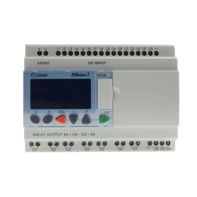 Crouzet Millenium Evo Series Logic Control 16-Input Analogue Digital Input 10 Relay Outputs 24V DC 88974161