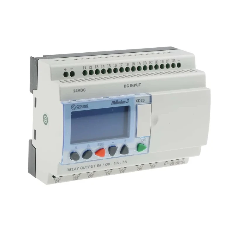 Crouzet Millenium Evo Series Logic Control 16-Input Analogue Digital Input 10 Relay Outputs 24V DC 88974161