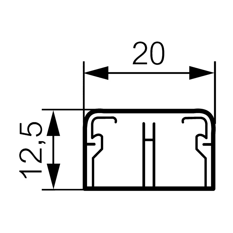 Legrand DLPlus White Mini Cable Trunking W12.5mm x D20mm x L2.1m Plastic 0 300 07