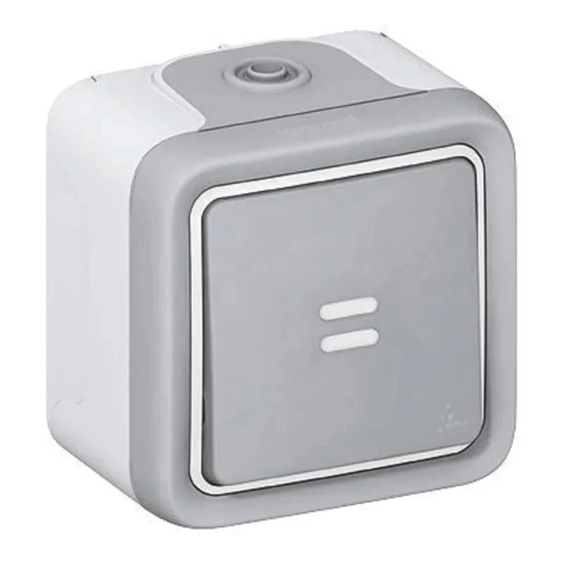 Legrand PlexoTM Series Push Button Switch Momentary Wall Mount SPST 10A IP55 250V AC 0 697 23