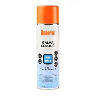 Ambersil 500 ml RAL 5012 Blue Satin Spray Paint, Water Base, ISO 12944-2/NPR 7452 Compliant 6190011533