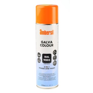 Ambersil 500 ml RAL 9005 Black Satin Spray Paint with Zinc-Phosphate Formulation 6190011536