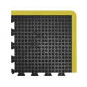 Coba Europe Interlocking Natural Rubber Anti-Fatigue Mat 500mm x 500mm x 13.5mm, Yellow and Black BF010709
