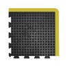 Coba Europe Interlocking Natural Rubber Anti-Fatigue Mat 500mm x 500mm x 13.5mm, Yellow and Black BF010709