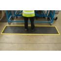 Coba Europe Interlocking Natural Rubber Anti-Fatigue Mat 500mm x 500mm x 13.5mm, Yellow and Black BF010709