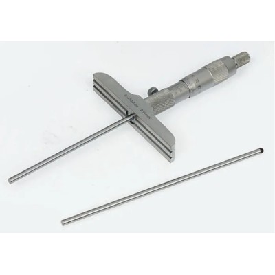 RS PRO Depth Gauge Micrometre 25 mm Range, Metric, Accuracy 0.004 mm Satin Chrome Finish 705-1244