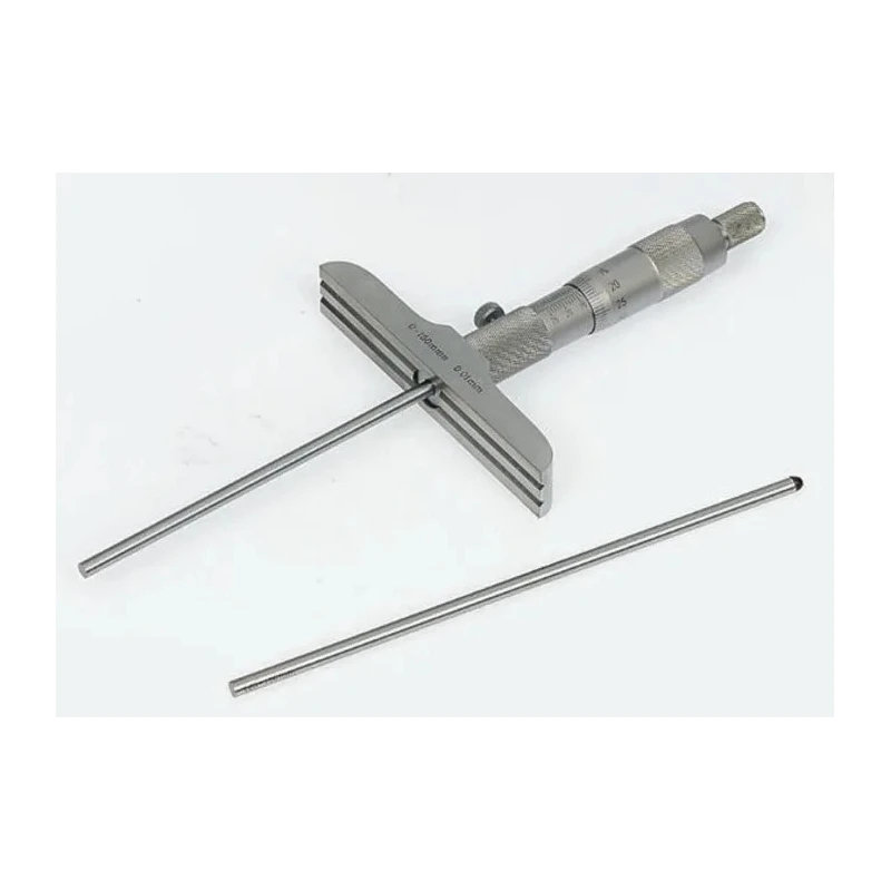 RS PRO Depth Gauge Micrometre 25 mm Range, Metric, Accuracy 0.004 mm Satin Chrome Finish 705-1244