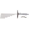 RS PRO 150 mm Metric Depth Gauge Micrometre, Accuracy 0.004 mm, Resolution 0.01 mm, Vernier Scale, Satin Chrome 705-1248