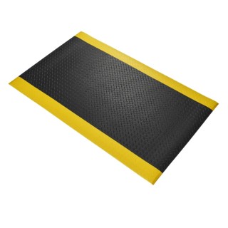 RS PRO Polyvinyl Chloride Foam Anti-Fatigue Mat 900mm x 1.5 m x 9.5 mm, Yellow, Black 159-6175