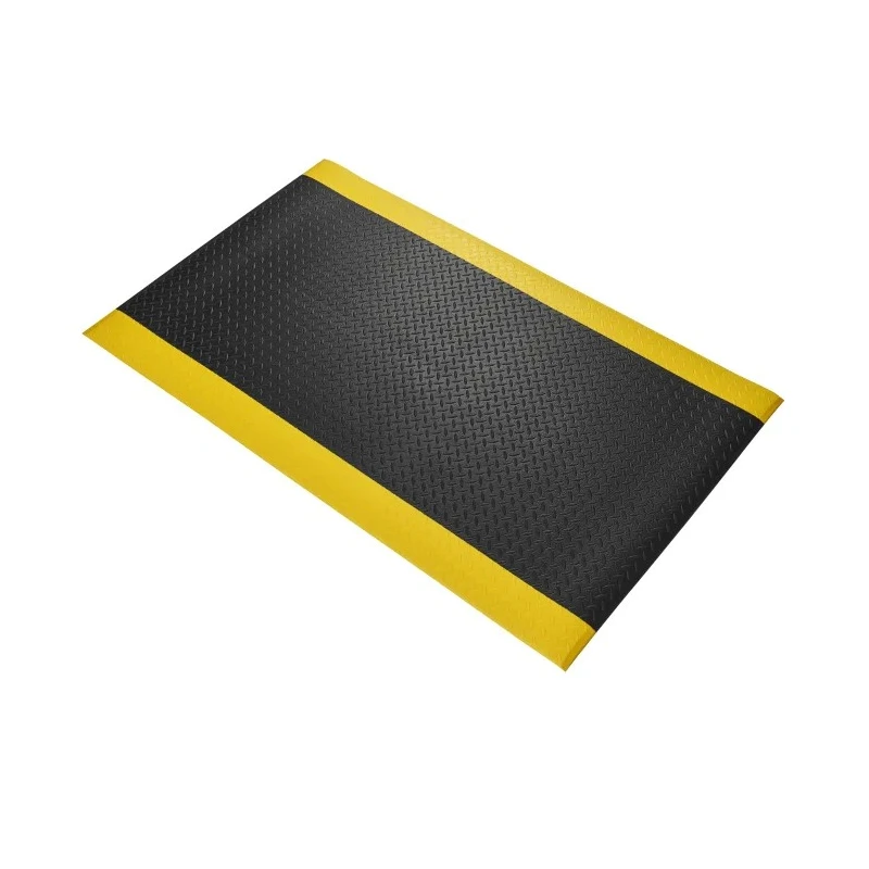 RS PRO Polyvinyl Chloride Foam Anti-Fatigue Mat 900mm x 1.5 m x 9.5 mm, Yellow, Black 159-6175