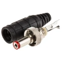 Switchcraft Straight DC Jack 5A, 30V, Cable Mount, Length 57 mm, Nickel Plated, IP68 767KS15