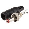 Switchcraft Straight DC Jack 5A, 30V, Cable Mount, Length 57 mm, Nickel Plated, IP68 767KS15