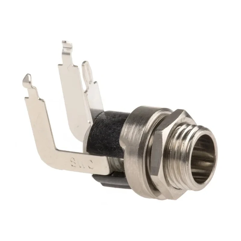 Switchcraft Right Angle DC Power Socket 5A 12V Panel Mount Nickel 722RA