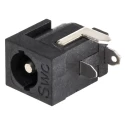Switchcraft Right Angle DC Socket 5A 24V PCB Mount with Silver Contact Plating RAPC712BK