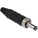 Switchcraft Straight DC Jack 5A, 24V, Nickel Plated, Cable Mount, Length 57mm, IP68 761KS15