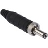 Switchcraft Straight DC Jack 5A, 24V, Nickel Plated, Cable Mount, Length 57mm, IP68 761KS15