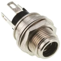 Switchcraft Straight DC Socket 5A, 30V, Panel Mount, Length 26.3 mm, Silver Contact, IP68 L712AS