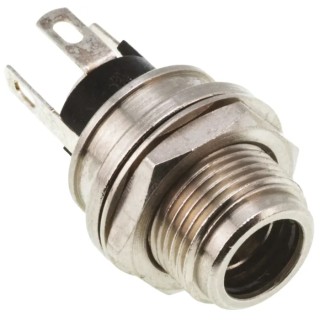 Switchcraft Straight DC Socket 5A, 30V, Panel Mount, Length 26.3 mm, Silver Contact, IP68 L712AS