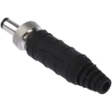 Switchcraft Straight DC Jack 5A, 24V, Nickel Plated, Cable Mount, Length 57mm, IP68 761KS15