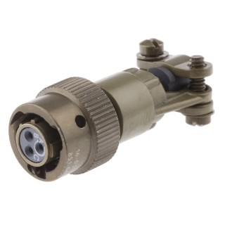 Souriau Sunbank by Eaton Copper Alloy Straight 3 Way Cable MIL Spec Circular Connector Male Female Contacts 85106EC833S50