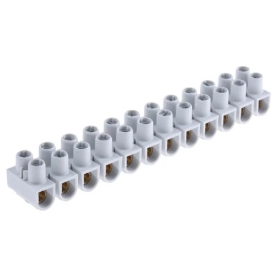 Legrand Non-Fused Terminal Block 12-Way 16mm² Wire 50A Screw 380V Polypropylene Body 0 342 33