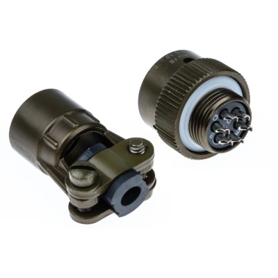 Souriau Sunbank by Eaton MIL Spec Circular Connector 6 Way Cable, Copper Alloy Straight, 500V, 7.5A, Series 851 85106EC106S50