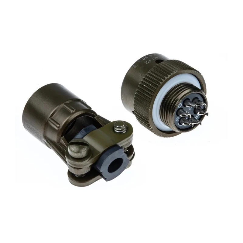 Souriau Sunbank by Eaton MIL Spec Circular Connector 6 Way Cable, Copper Alloy Straight, 500V, 7.5A, Series 851 85106EC106S50