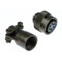 Souriau Sunbank by Eaton MIL Spec Circular Connector 6 Way Cable, Copper Alloy Straight, 500V, 7.5A, Series 851 85106EC106S50