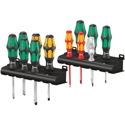 Wera Phillips, Pozidriv, Slotted, Torx Screwdriver Set, 12-Piece, VDE Approved 05051011001