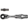 Wera Zyklop 1/4 in Ratchet with Ratchet Handle, Steel, 87mm Overall Length, Hex Drive Type, 126g Lightweight 05073230001