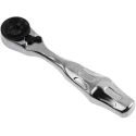 Wera Zyklop 1/4 in Ratchet with Ratchet Handle, Steel, 87mm Overall Length, Hex Drive Type, 126g Lightweight 05073230001