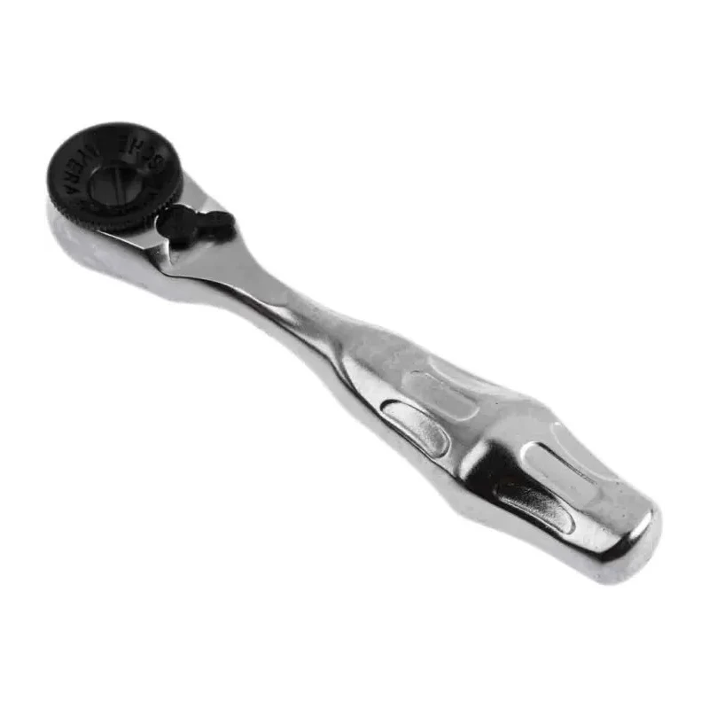 Wera Zyklop 1/4 in Ratchet with Ratchet Handle, Steel, 87mm Overall Length, Hex Drive Type, 126g Lightweight 05073230001
