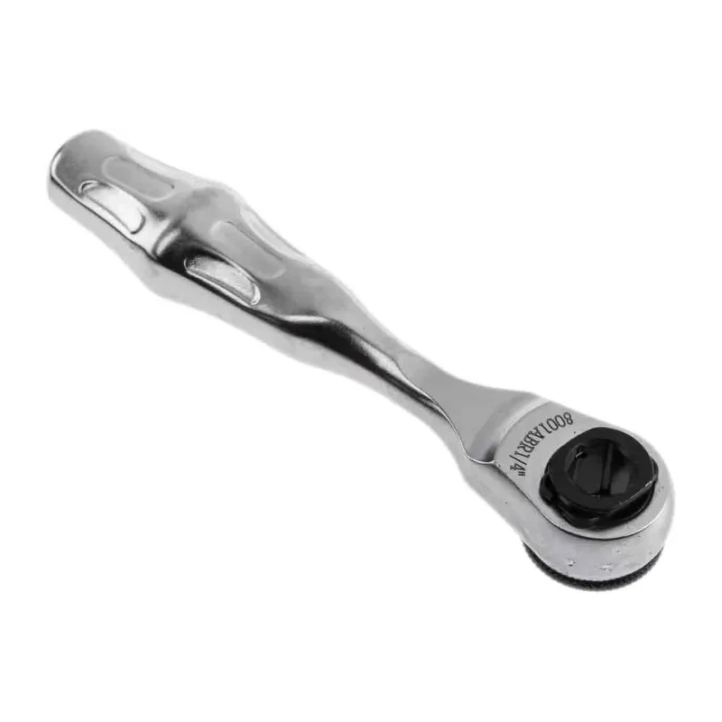 Wera Zyklop 1/4 in Ratchet with Ratchet Handle, Steel, 87mm Overall Length, Hex Drive Type, 126g Lightweight 05073230001
