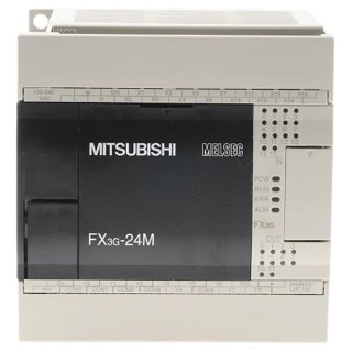Mitsubishi Electric FX3G Series Logic Module, 14-Input Sink Input, 10 Transistor Outputs, 12-24V DC, DIN Rail Mount 