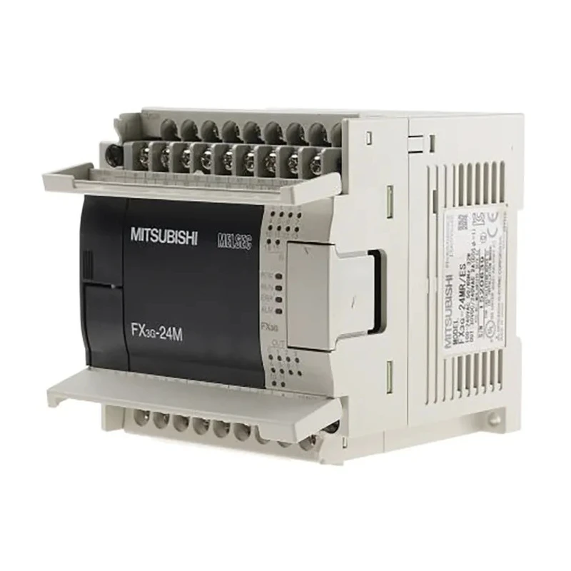 Mitsubishi Electric FX3G Series Logic Module, 14-Input Sink Input, 10 Transistor Outputs, 12-24V DC, DIN Rail Mount 