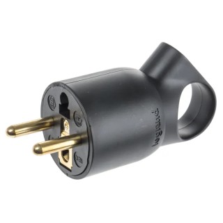 Legrand 16A 250V France Mains Connector Black Cable Polymer Screw 0 504 28
