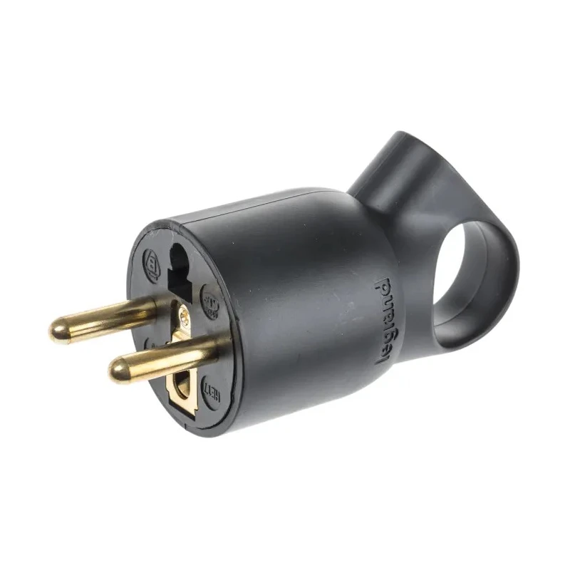 Legrand 16A 250V France Mains Connector Black Cable Polymer Screw 0 504 28