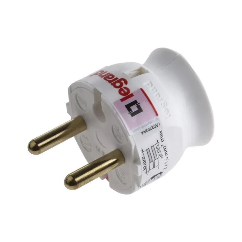 Legrand 16A 250V France Mains Connector White Cable Polymer Screw 0 501 83