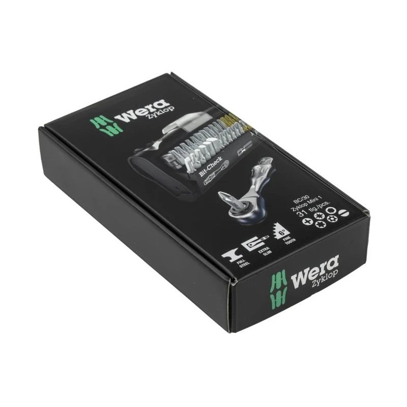 Wera Hex, Hex, Phillips, Pozidriv, Slotted, Torx Screwdriver Bit Set, 31 Pieces 05073640001