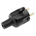 Legrand 16A 230V Germany France Mains Plug Black Plastic Body Cable Mount Screw Termination 0 504 51