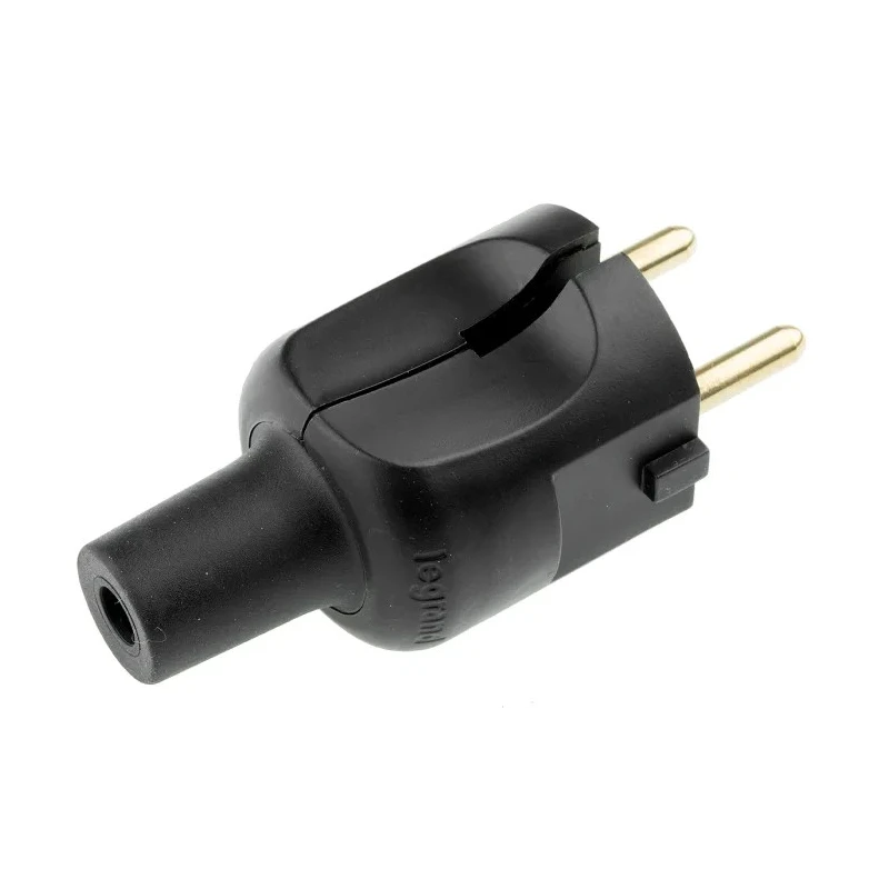 Legrand 16A 230V Germany France Mains Plug Black Plastic Body Cable Mount Screw Termination 0 504 51