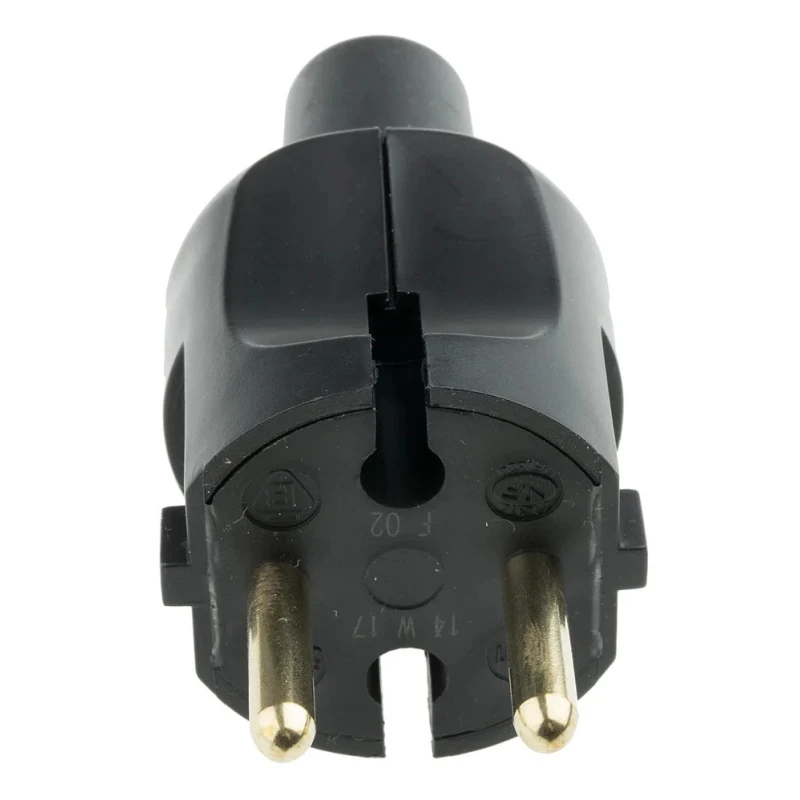 Legrand 16A 230V Germany France Mains Plug Black Plastic Body Cable Mount Screw Termination 0 504 51