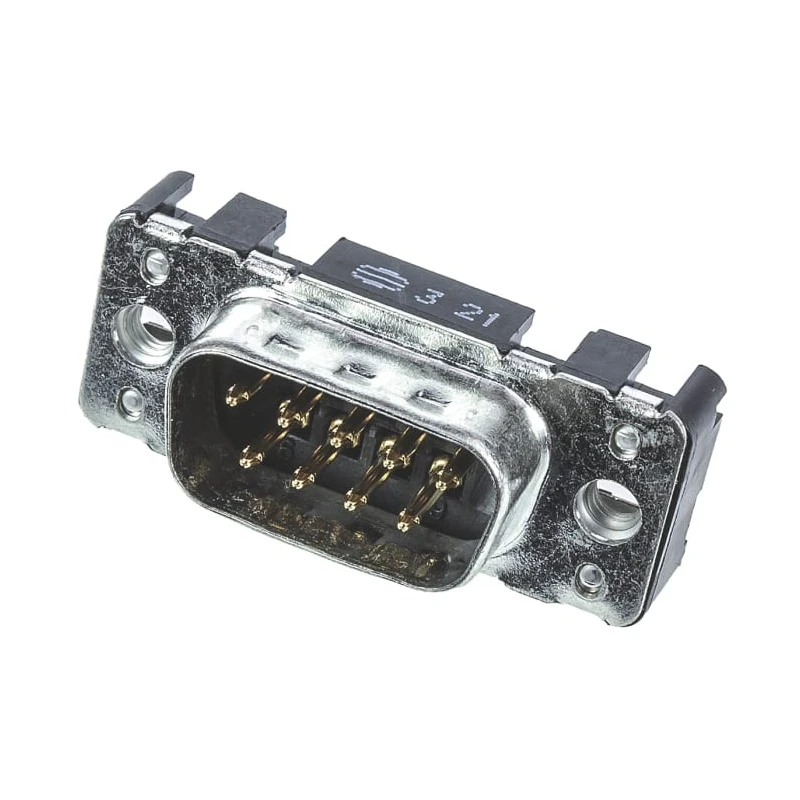 HARTING D-Sub 9 Way Straight 2.74 mm Pitch Through Hole D-Sub Connector with M3 Threaded Insert Male 09651217701