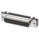 HARTING D-Sub Standard 25 Way Straight 2.76 mm Pitch Through Hole D-Sub Connector with M3 Threaded Insert Female 09663117501