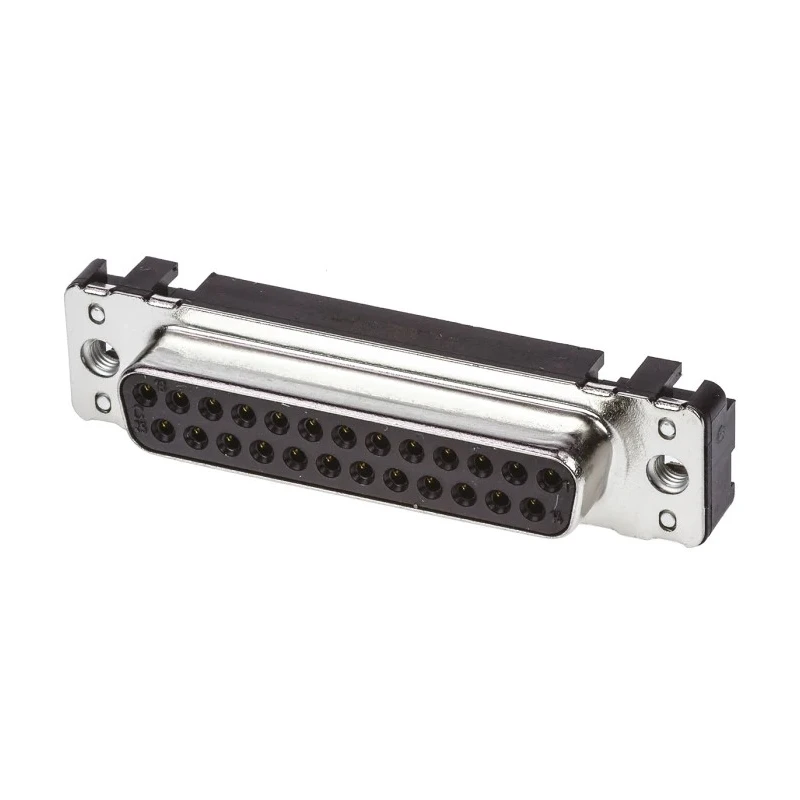 HARTING D-Sub Standard 25 Way Straight 2.76 mm Pitch Through Hole D-Sub Connector with M3 Threaded Insert Female 09663117501