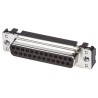 HARTING D-Sub Standard 25 Way Straight 2.76 mm Pitch Through Hole D-Sub Connector with M3 Threaded Insert Female 09663117501