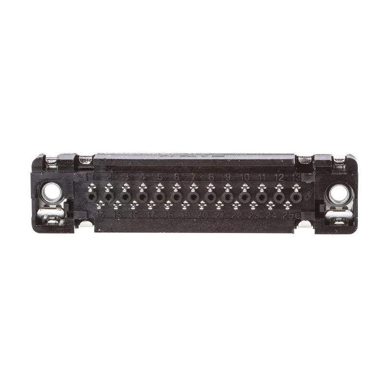 HARTING D-Sub Standard 25 Way Straight 2.76 mm Pitch Through Hole D-Sub Connector with M3 Threaded Insert Female 09663117501