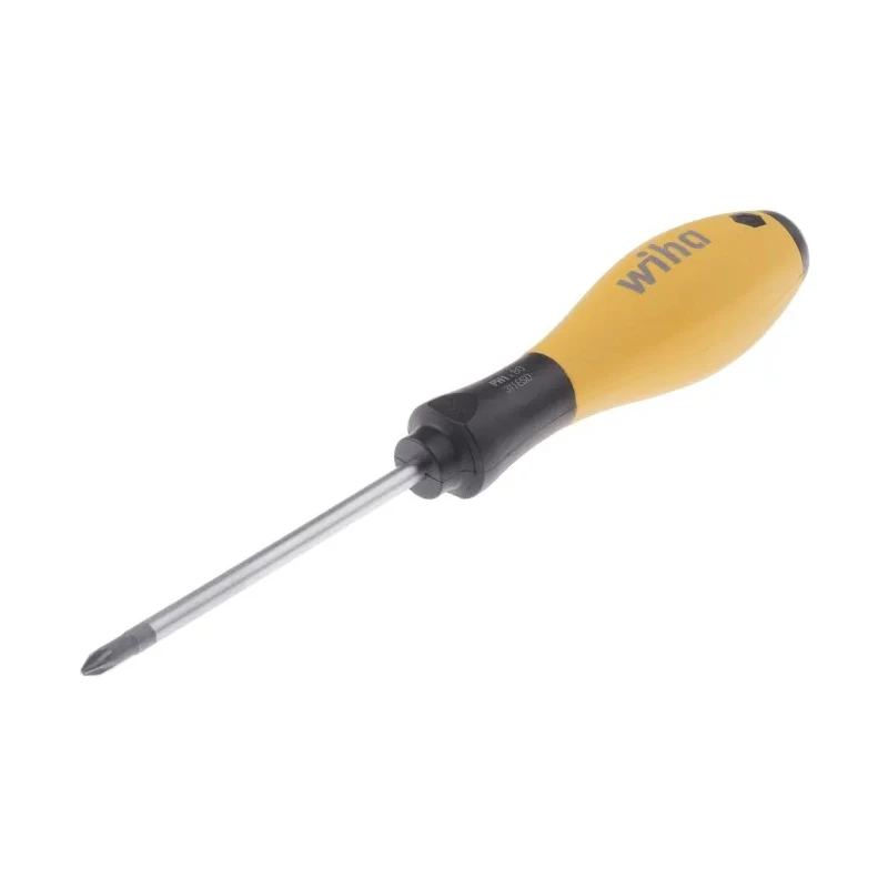 Wiha Standard Philips Screwdriver PH1 Tip 80 mm Blade Bi-Material Handle 191 mm Overall 08185