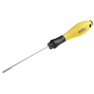 Wiha Standard Screwdriver 100 mm Blade VDE 1000V Approved Bi-Material Handle Ergonomic Grip 27150